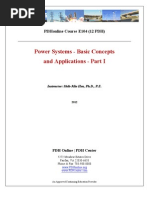 Power Systems - Basic Concepts and Applications - Part I: Pdhonline Course E104 (12 PDH)