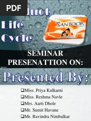 Product Life Cycle Of Santoor Soap Marketing Brand