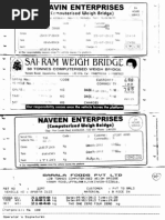 Weighbridge Weight Slip Format | PDF | Cooking, Food & Wine ...