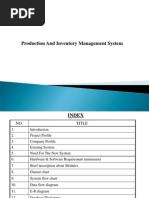 Production and Inventory Management System