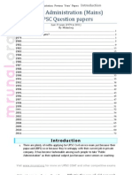 Public Administration (Mains) Last 28 Years Papers by (Www.mrunal.org) for UPSC