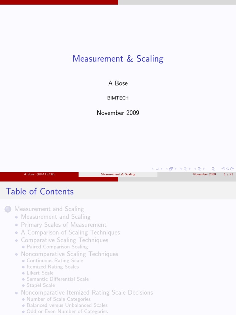 Measurement and Scaling | PDF
