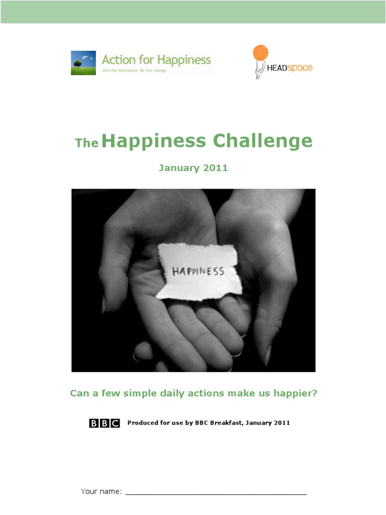 100 Days of Happiness Challenge Guide | PDF | Gratitude | Happiness
