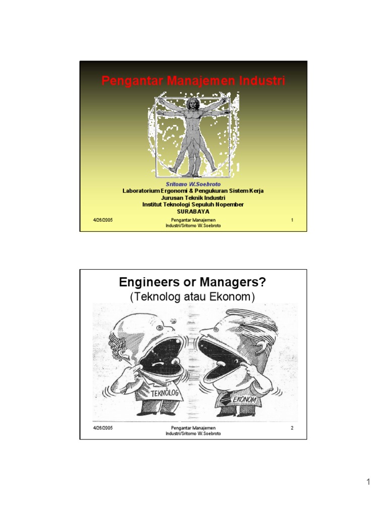 0 Pengantar Teknik Manajemen Industri Pdf Industrial Engineering Operations Management