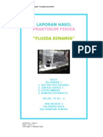 Laporan Hasil Praktikum Fisika - Fluida Dinamis (Kelompok 7 - Kelas XI IA - 2)