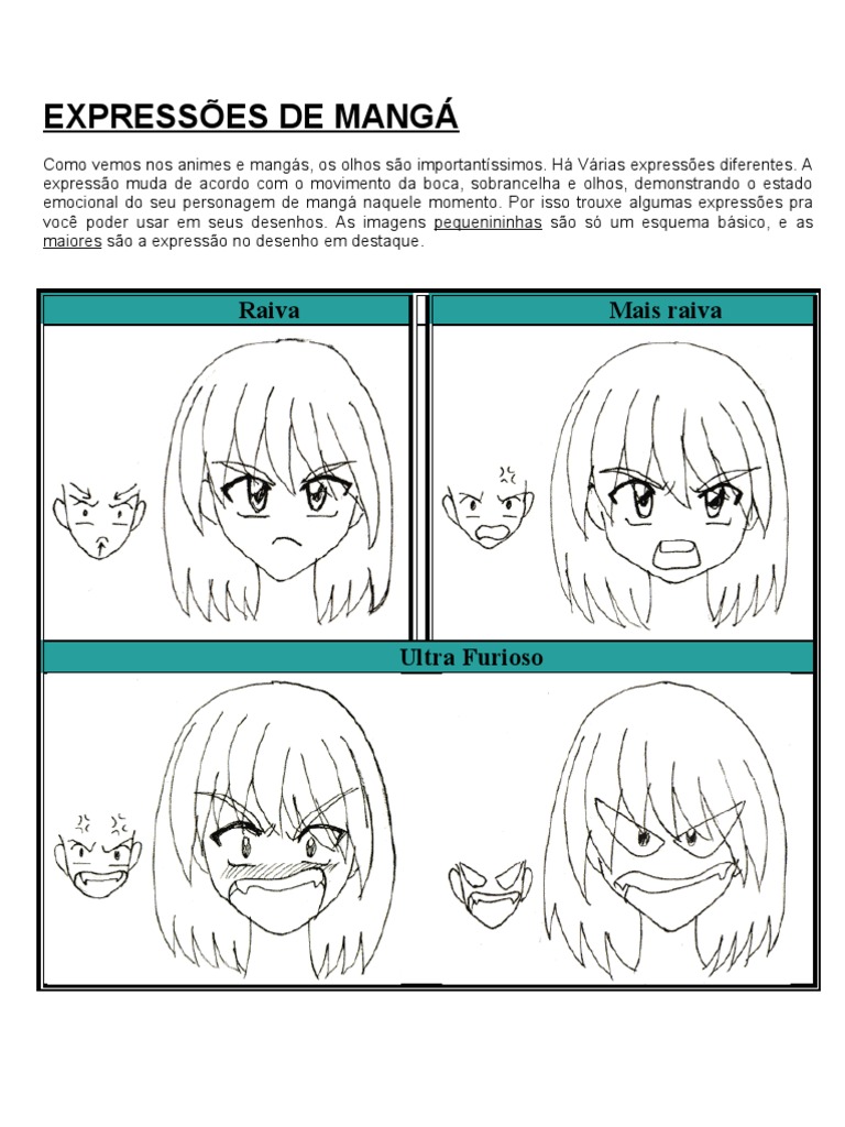 Mangá - Expressoes | PDF | Artes Linguísticas e Disciplina | Bem-estar, image size:768x1024