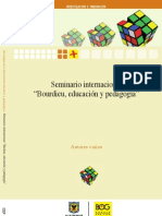 Bourdieu Educacion Pedagogia PDF