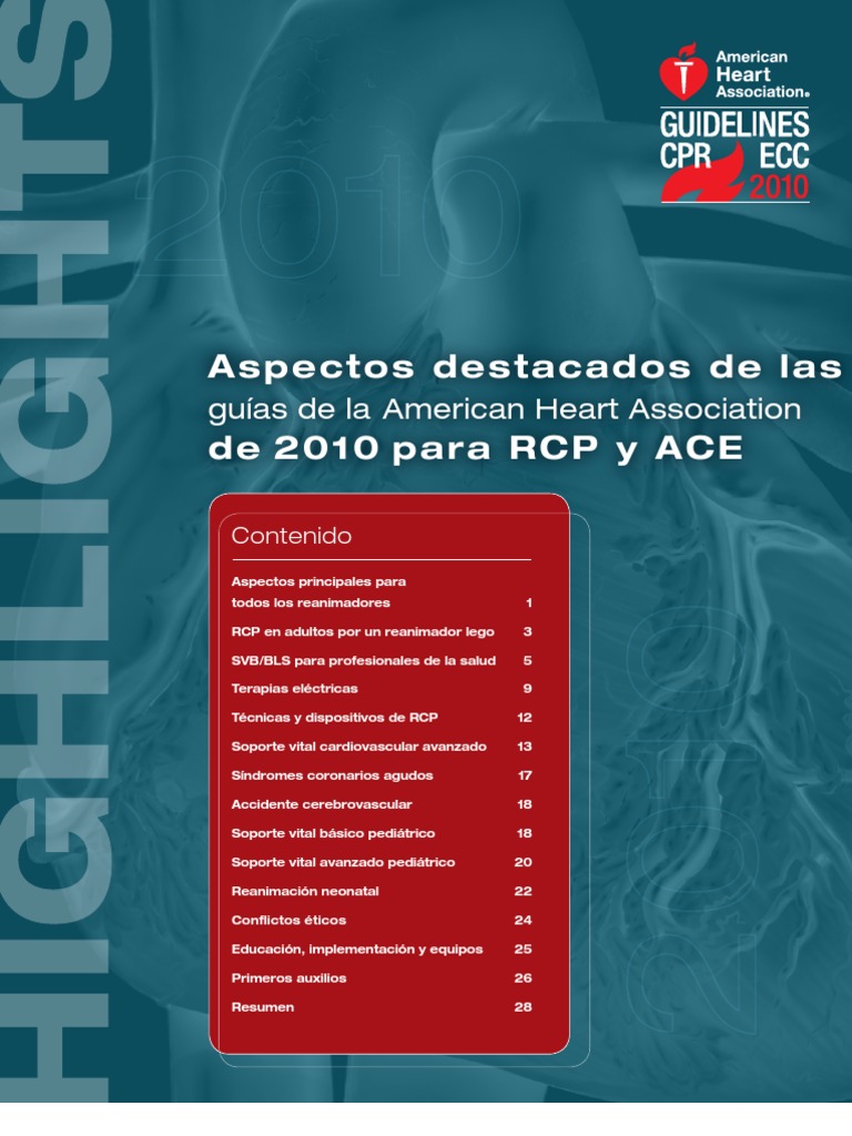 American Heart Association RCP | PDF | Reanimación cardiopulmonar ...