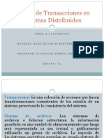 2.1 Manejo de Transacciones en Sistemas Distribuidos