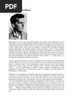 Wittgenstein on Silence