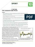 Long Run Rate of Return for Canadian Home Prices 1