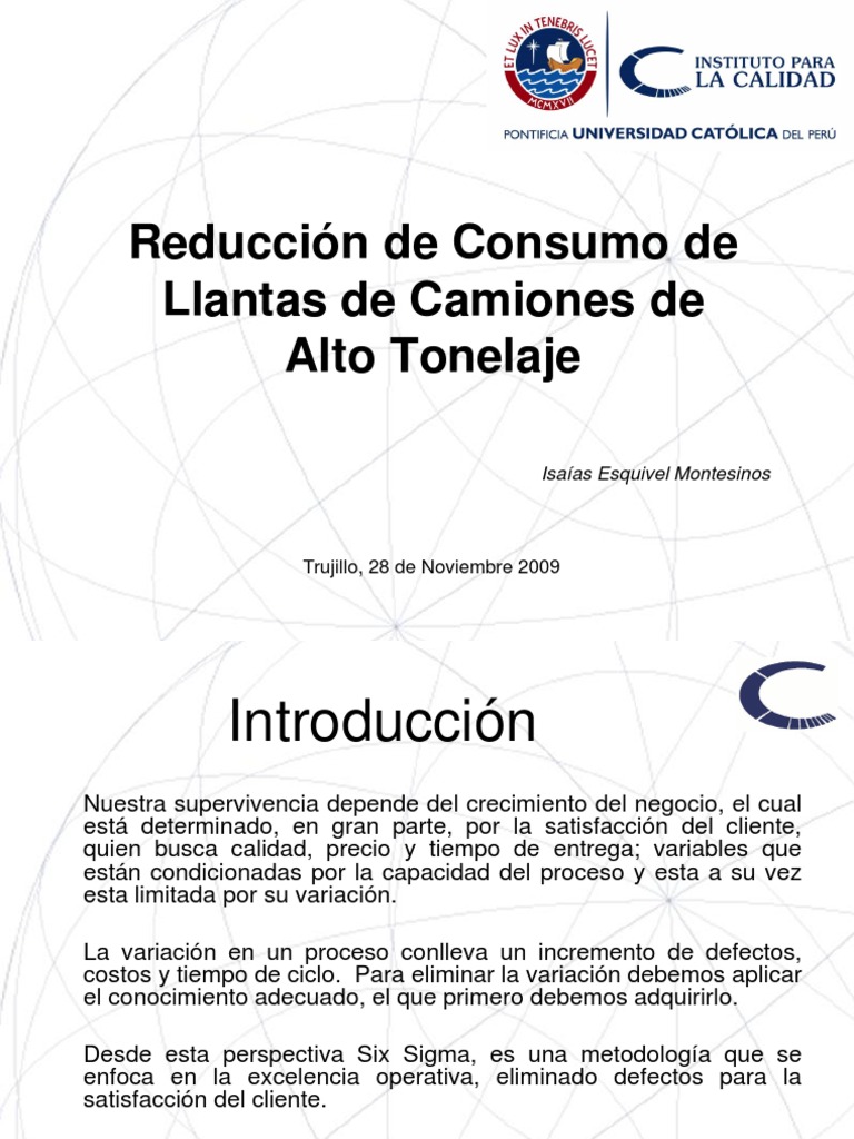 Reducción de Llantas en Camiones Pesados | PDF | Six Sigma | Science