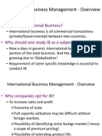 International Business Management - Overview