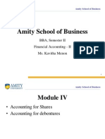 Amity School of Business: BBA, Semester II Financial Accounting - II Ms. Kavitha Menon