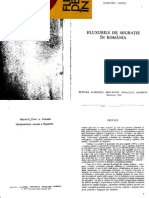 Fluxurile de Migratie in Romania 1984 Dumitru Sandu