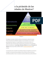 Qué es la pirámide de las necesidades de Maslow