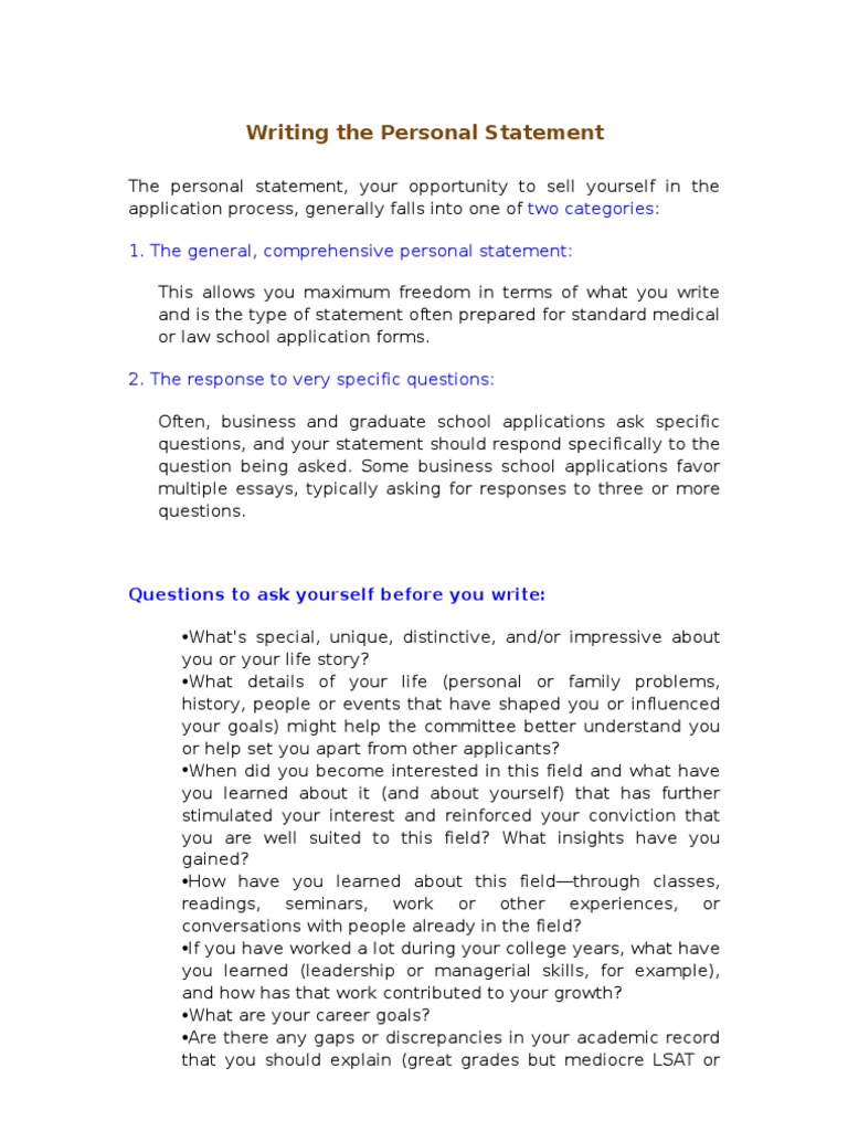 Application personal statement image