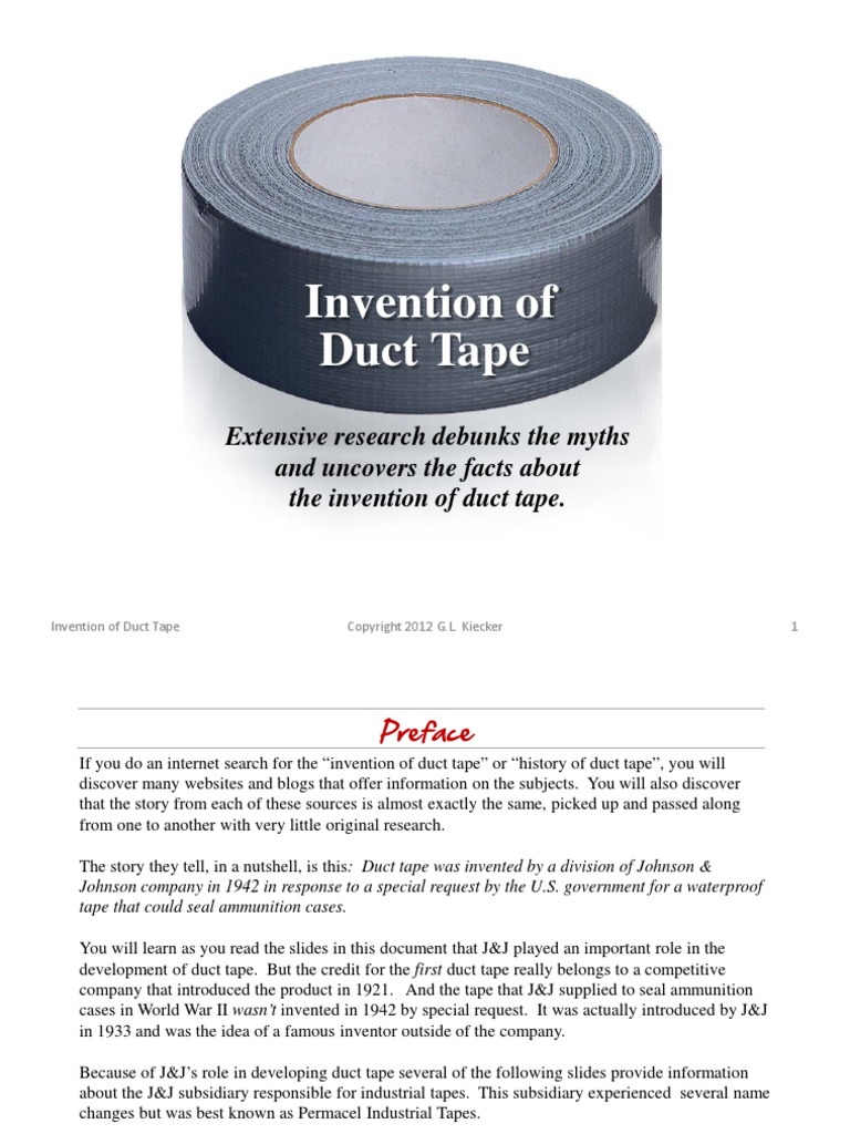 Invention of Duct Tape PDF Apollo Program Duct (Flow)