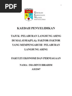 Download Faktor-faktor yang mempengarhi FDI di Malaysia by Ima Binti Ibrahim SN12978650 doc pdf