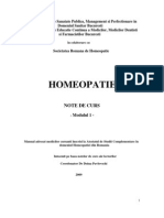 Homeopatie - Caiet Modul 1