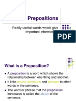 Prepositions: Really Useful Words Which Give Important Information