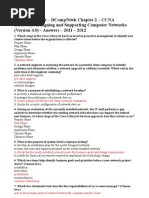 Take Assessment - Dcompntwk Chapter 2 - Ccna Discovery: Designing and Supporting Computer Networks (Version 4.0) - Answers - 2011 - 2012