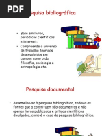 Tipos de Pesquisa Bibliográfica