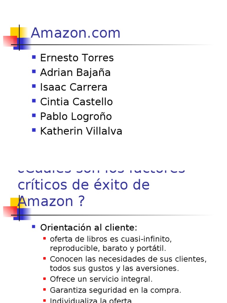 Factores Clave del Éxito de Amazon | PDF | Crecimiento personal y ...