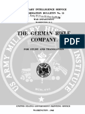 1942 Us Army Wwii German Rifle Company 390p