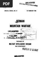 1944 US Army WWII German Mountain Warfare 136p.