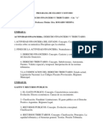 Programa de Derecho Financiero