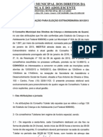 EDITAL DE CONVOCAÇÃO PARA ELEIÇÃO EXTRAORDINÁRIA 001-2013