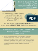 St Petersburg Dentist Shares Common Oral Health Problems in Adolescents (Dentist 33710)