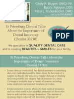 St Petersburg Dentist Talks About the Importance of Dental Insurance (Dentist 33710)