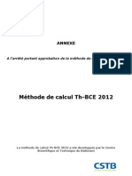 Annexe Arrete Methode de Calcul TH B C E 2012 CSTB