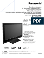 Panasonic TH42PX80U Manual
