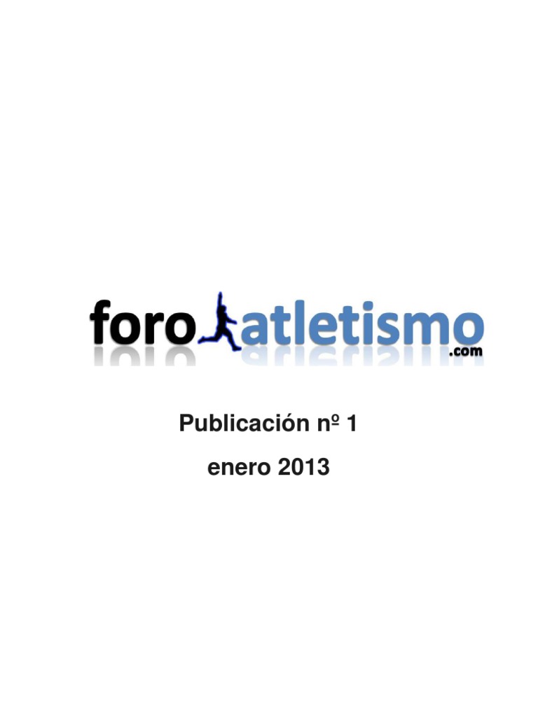 Foroatletismo Enero 2013 PDF Corriendo M sculo