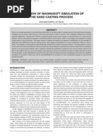 Validation of Magmasoft Simulation of The Sand Casting Process