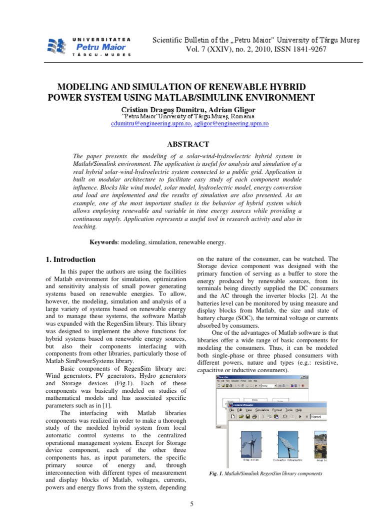 Hybrid Renewable Energy System Modeling | PDF | Energy Storage | Energy ...