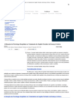 A Atuação Do Psicólogo Hospitalar No Tratamento Do Sujeito Portador de Doença Crônica - Psicologia Hospitalar - Atuação - Psicologado Artigos PDF