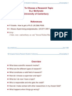 How To Choose A Research THow