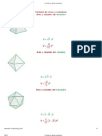 Fórmulas de Áreas y Volúmenes PDF