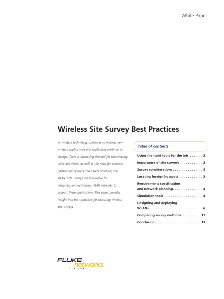 Wireless Site Survey Best Practices Wireless Lan Wireless Access Point