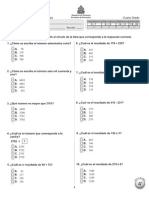 Prueba Diagn Stica 4 Matem Ticas (2011)