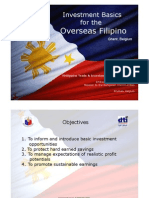 Investment Briefing For Filipinos Overseas - PTIC Brussels