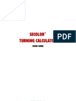 Manual Secolor Turning Calculator
