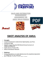 Sales and Distribution Management Assignment On Amul Malai Paneer