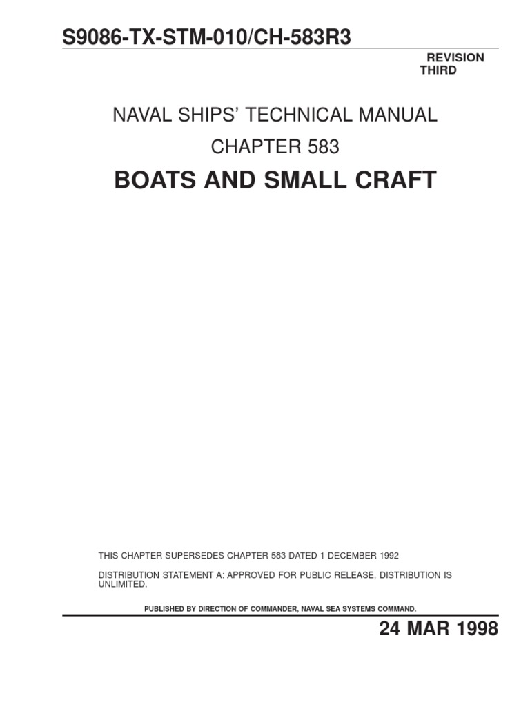 Naval Ship Technical Manual Boats and Small Crafts Ships