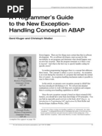 A Programmer's Guide To The New Exception-Handling Concept in ABAP