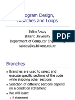 Program Design, Branches and Loops